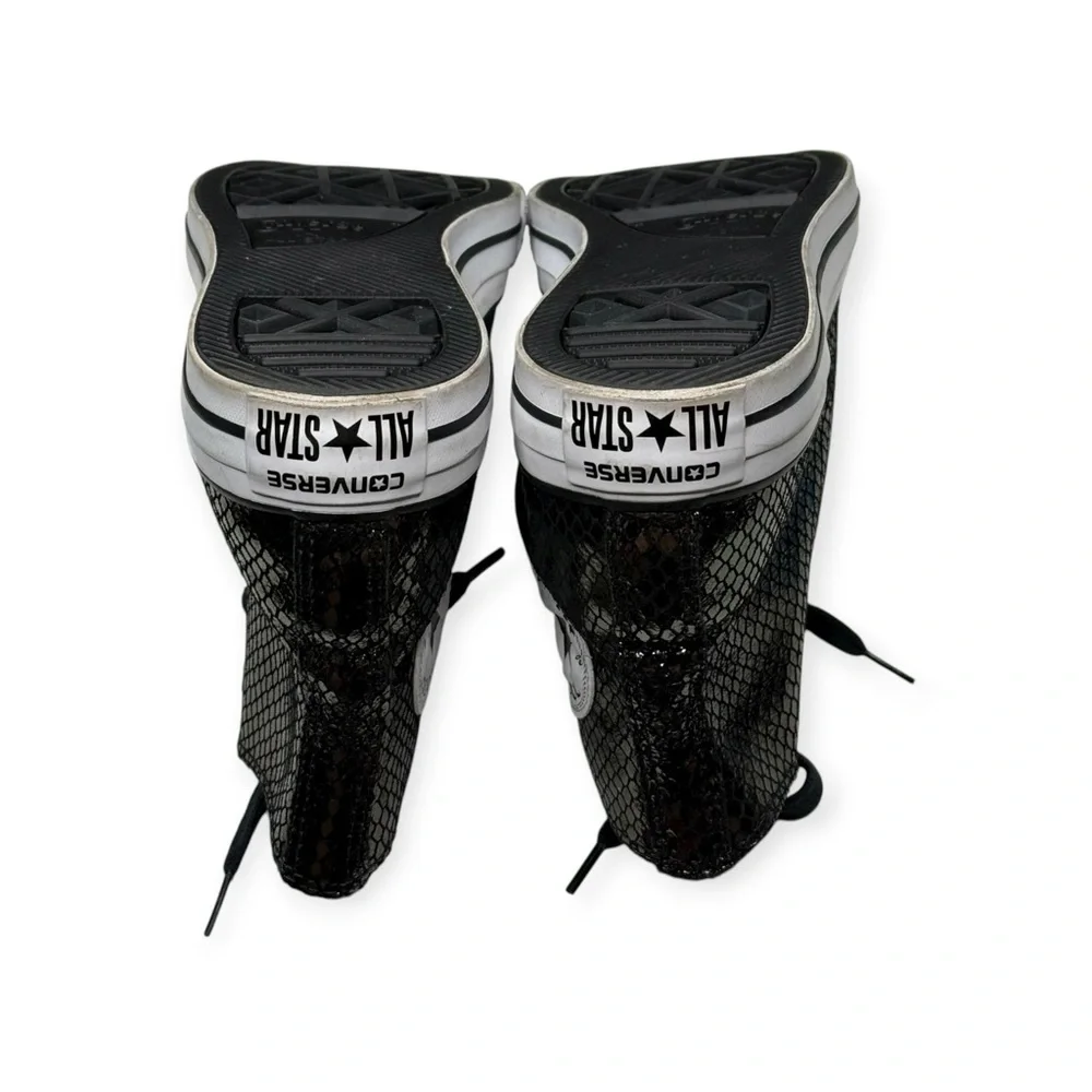 new Converse ✪ CTAS Metallic Snake Hi Top Sneaker ✪ Black Iridescent Sheen ✪ 8M - Picture 12 of 16